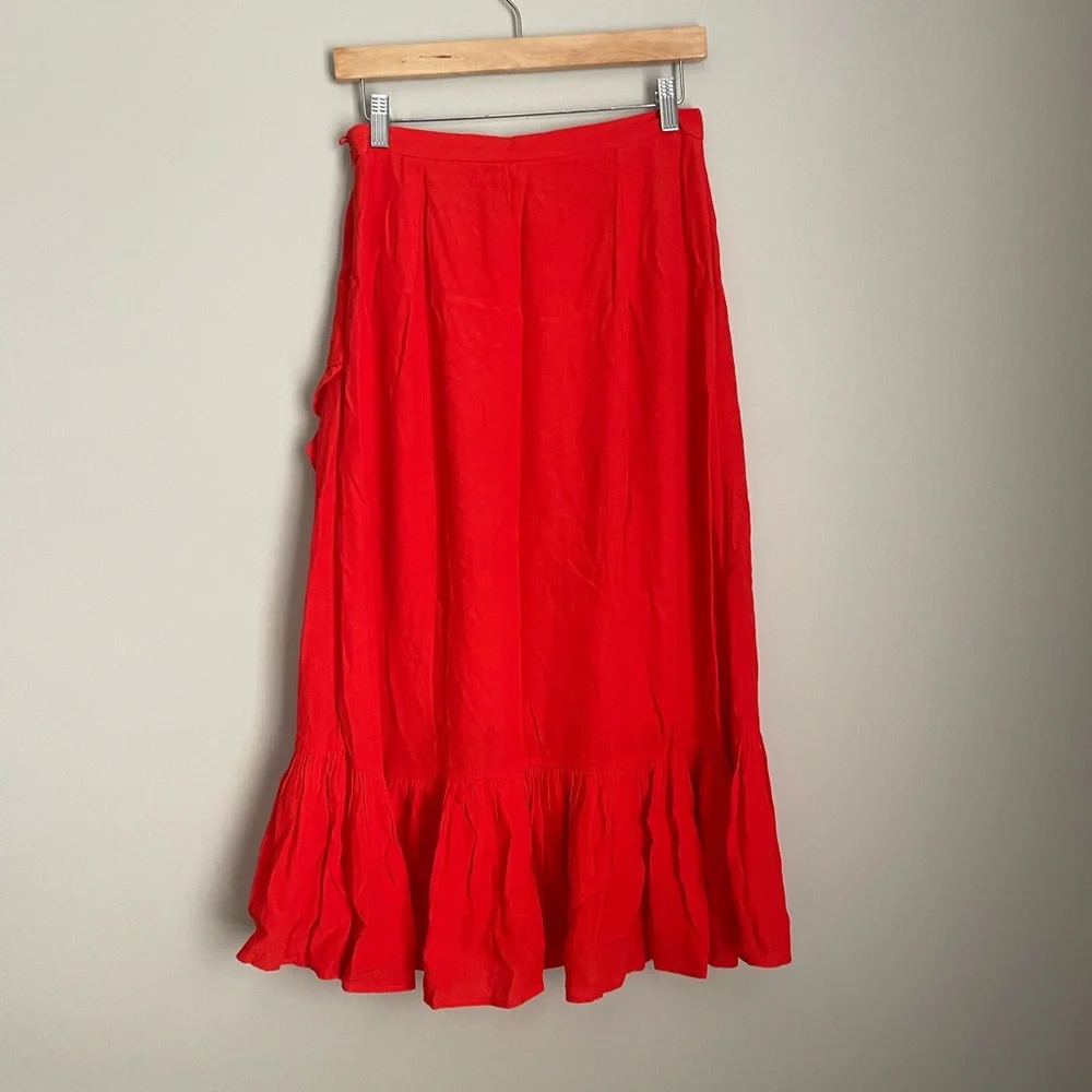 H&M Red High-Low Ruffle Skirt - Picture 7 of 7